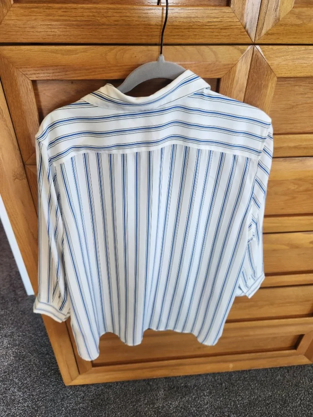 Rachel Zoe Tops| Dark Blue/Black and White Striped 3-quarter sleeve top